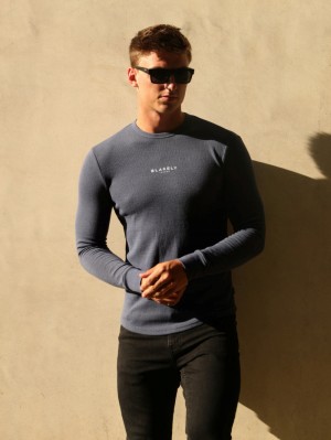 Blakely Alezio Textured Jumper Blauw | BDJQK-5937