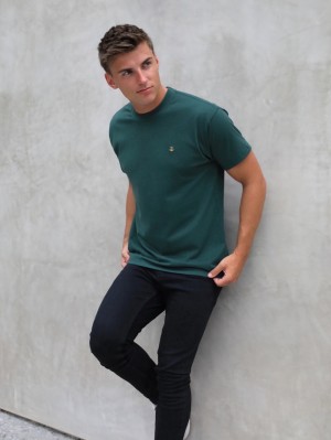 Blakely Anchor Relaxed T-Shirt Donkergroen | VQKZP-8193