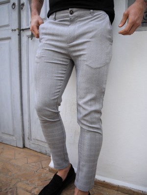 Blakely Assaki Checked Trousers Grijs | ZAWVT-8025