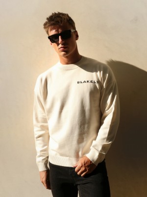 Blakely Blakely Gebreid Jumper Wit | EZLHW-3814