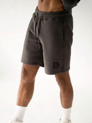 Blakely Blakely London Jogger Shorts Charcoal | CLZNY-9143