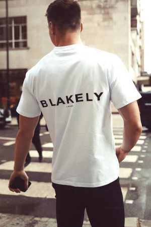 Blakely Blakely London Oversized T-Shirt Wit | LRQYF-5234