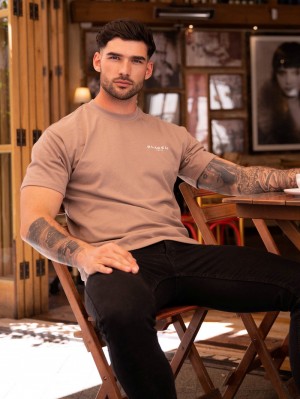 Blakely Blakely London Relaxed Fit T-Shirt Bruin | CSWKM-4630