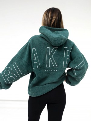 Blakely Borg Isabel Oversized Hoodie Groen | DIFXY-2015