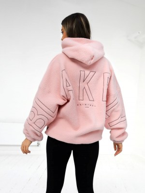 Blakely Borg Isabel Oversized Hoodie Roze | KSFHB-4301
