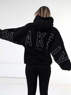 Blakely Borg Isabel Oversized Hoodie Zwart | XACHD-4817
