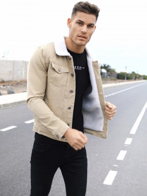 Blakely Bronx Denim Jacket Tan | TCBAZ-6980