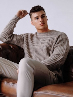 Blakely Burford Knit Jumper Lichtbruin | PUXNK-0894