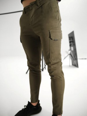 Blakely Cargo Trousers Donkerkhaki | WZIGE-7516