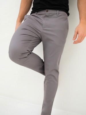 Blakely Cavill Slim Fit Tailored Chinos Grijs | QVRMC-0428