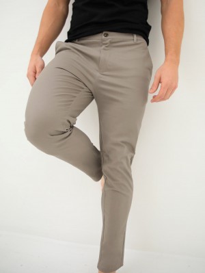 Blakely Cavill Slim Fit Tailored Chinos Lichtgrijs | LRYZI-8310