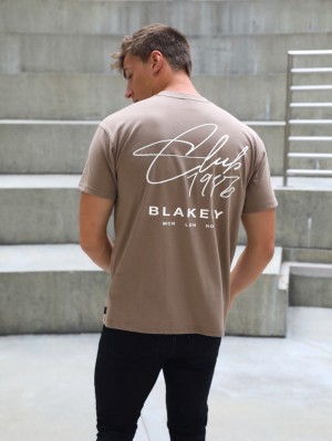 Blakely Club Relaxed T-Shirt Bruin | TLZYX-3461