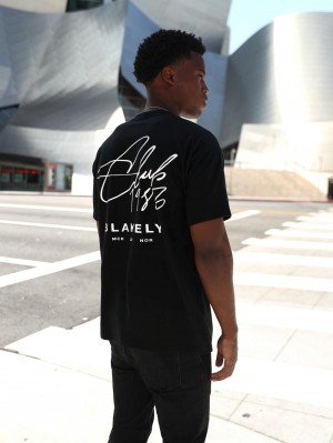 Blakely Club Relaxed T-Shirt Zwart | BZXQG-1403