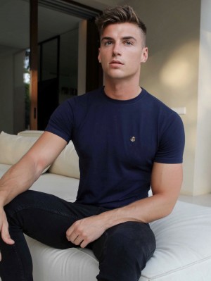 Blakely Conway T-Shirt Donkerblauw | FLHEG-9175