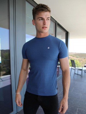 Blakely Eli T-Shirt Donkerblauw | JZVLS-8965