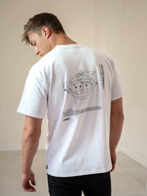Blakely Global Oversized Tee Wit | TVKLY-8765