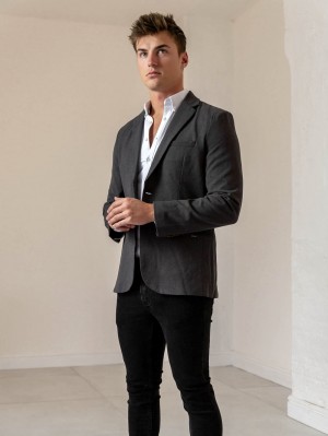 Blakely Haywood Blazer Charcoal | KGBJQ-0835