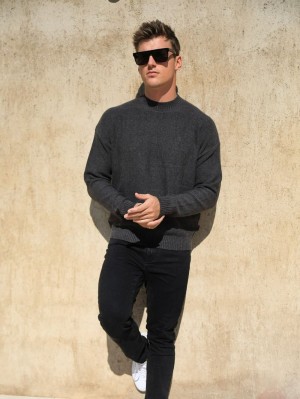 Blakely Huxley Knit Jumper Charcoal | XKUNV-2309