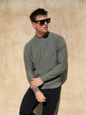 Blakely Huxley Knit Jumper Lichtkhaki | RIUTM-7461
