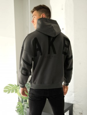 Blakely Idris Oversized Hoodie Ash | GXFJK-3796