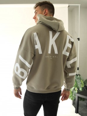 Blakely Idris Oversized Hoodie Beige | ZREIU-2684