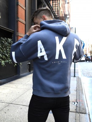Blakely Idris Oversized Hoodie Blauw | ONBSD-9628