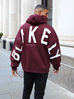 Blakely Idris Oversized Hoodie Bordeaux | JSYTO-5318