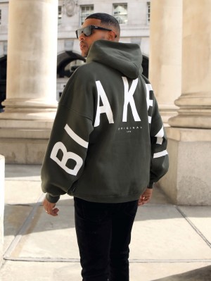 Blakely Idris Oversized Hoodie Khaki Groen | SVNGM-7038