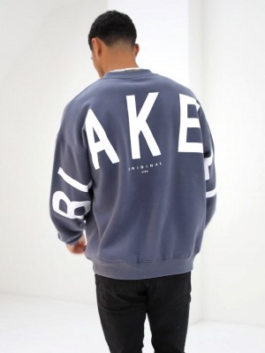 Blakely Idris Oversized Jumper Blauw | GVTYM-1859