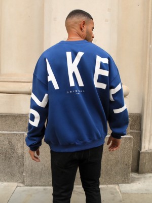 Blakely Idris Oversized Jumper Blauw | IMSAY-8069