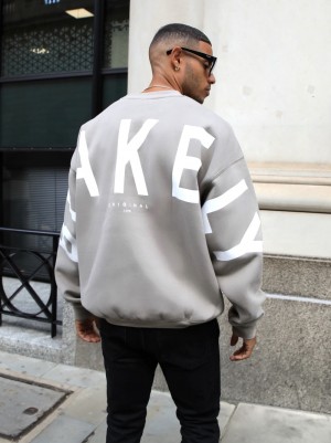 Blakely Idris Oversized Jumper Grijs | WOXGI-4913