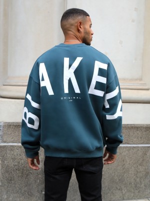 Blakely Idris Oversized Jumper Groen | QLNAW-8624