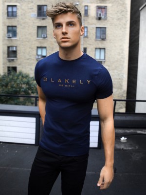Blakely Imola T-Shirt Donkerblauw | QIEDH-4875