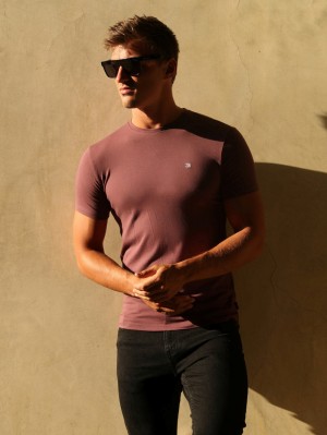Blakely Initial T-Shirt Bordeaux | MWZLB-3718