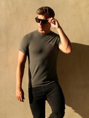 Blakely Initial T-Shirt Charcoal | OHVTJ-8495