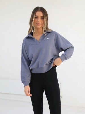 Blakely Initial V-Neck Jumper Blauw | ESFMW-0925