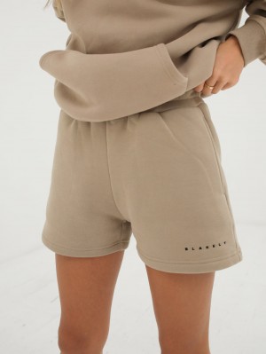 Blakely Isabel Jogger Shorts Tan | PYAGS-7152
