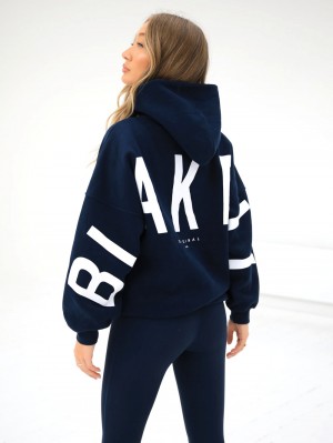 Blakely Isabel Oversized Hoodie Donkerblauw Blauw | TVZEU-4297