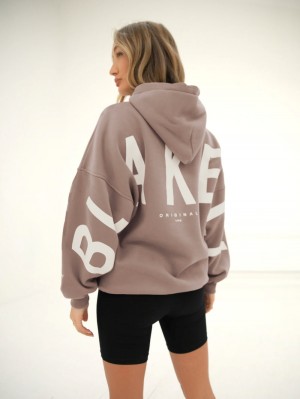 Blakely Isabel Oversized Hoodie Koffie | DZLWU-8945