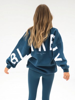 Blakely Isabel Oversized Jumper Donker | EYRZB-8729