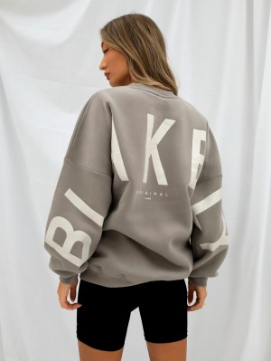 Blakely Isabel Oversized Jumper Grijs | AJYOD-0543