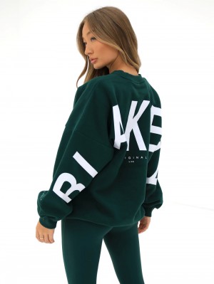 Blakely Isabel Oversized Jumper Groen | HWIVJ-3791