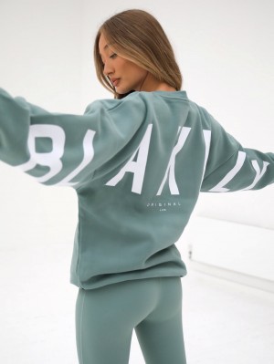 Blakely Isabel Oversized Jumper Groen | NFBRW-4602