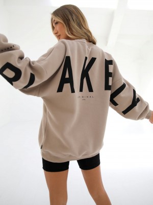Blakely Isabel Oversized Jumper Tan | SIDUZ-0984