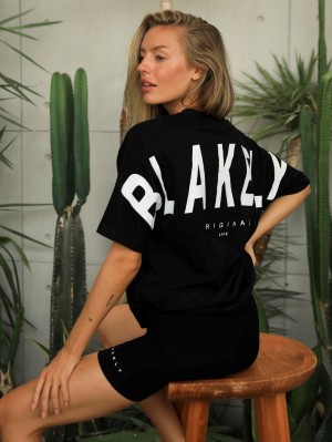 Blakely Isabel Oversized T-Shirt Zwart | XEAFM-9213