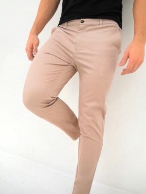 Blakely Kingsley Slim Fit Tailored Chinos Roze | YOCEK-9026