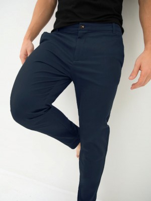 Blakely Kingsley Slim Fit Tailored Chinos Donkerblauw | WBVEQ-4381