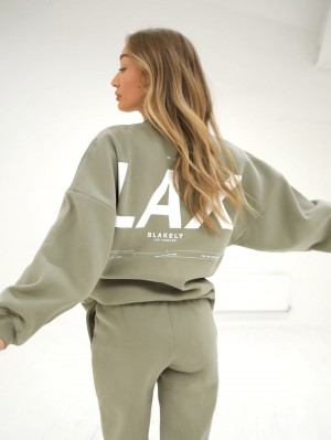 Blakely LAX Isabel Oversized Jumper Olijfgroen | QVMRH-9023