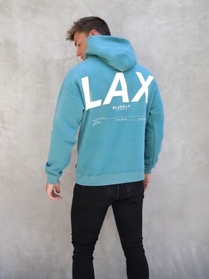 Blakely LAX Relaxed Hoodie Turquoise | JLKZT-1384