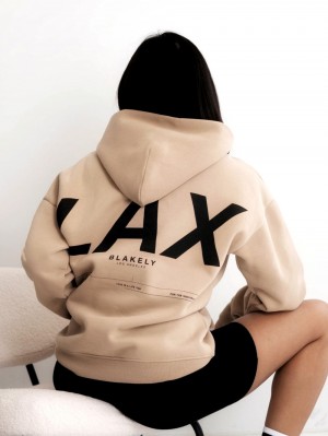 Blakely LAX Women's Oversized Hoodie Tan | SYACV-8917